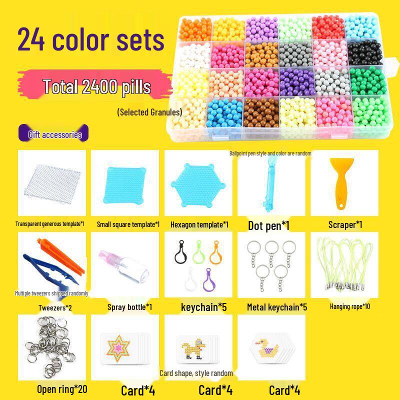 Magic Water Mist Beads Set: Creative Handmade DIY No-Ironing Perler Beads for Kids' Educational Play