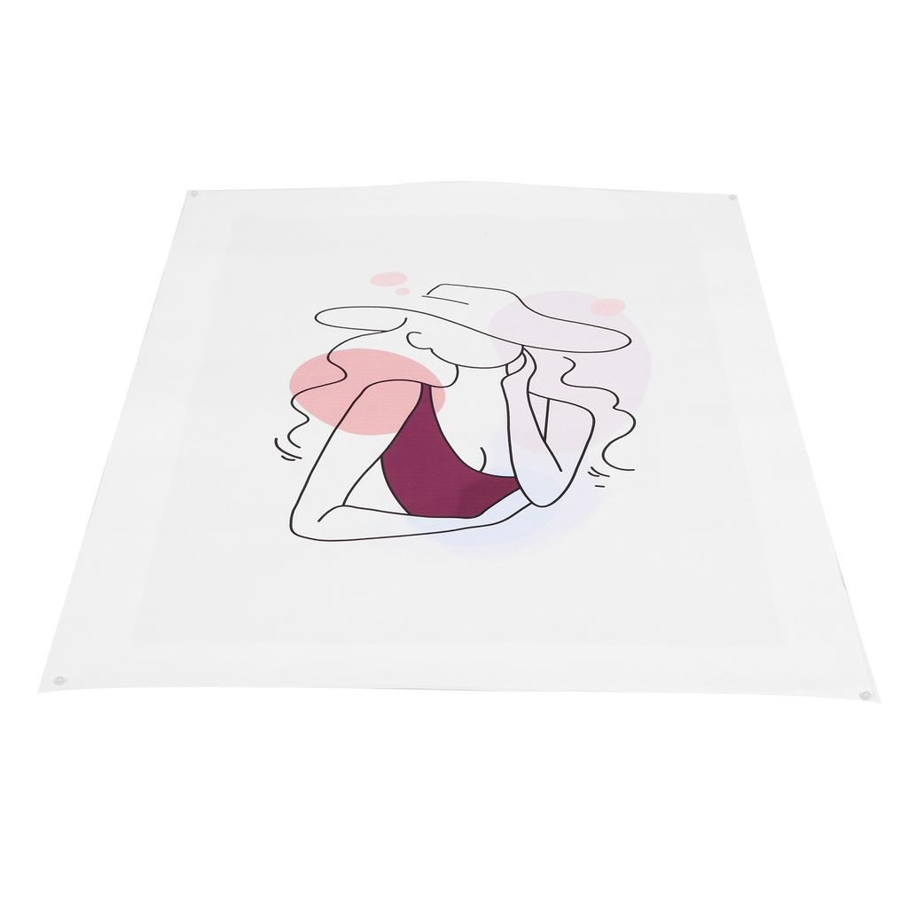 Line Girl Face Abstract Illustration Wall Art Canvas Painting Frameless Wall Picture for Living Room Decor