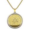 Cool Seven Angels Magic Cube Circular Plate Men's Stainless Steel Pendant Necklace