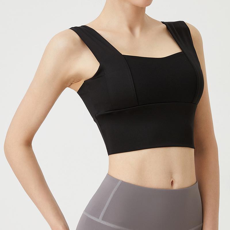 Women's Quick-Dry Shockproof Sports Bra for Cycling, Running, and Yoga with Cross Back Design