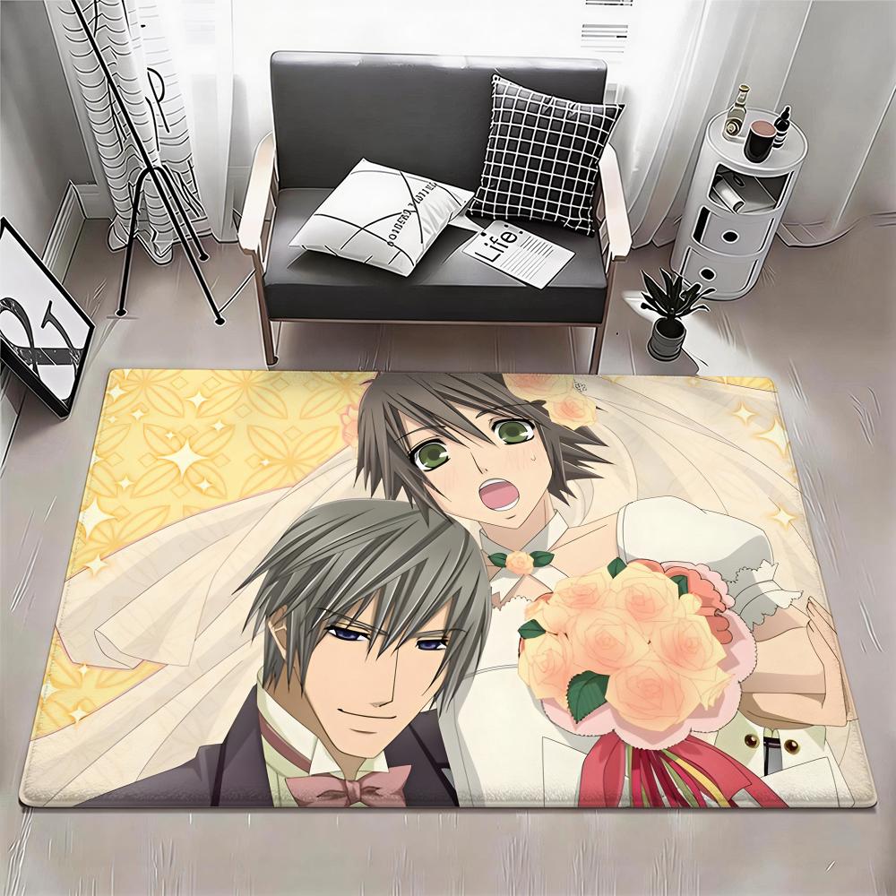Anime A Junjou Romantica Floor Mat Eco Flannel Doormat Non Slip Odorless Indoor Floor Rug Soft Short Plush Home Mat