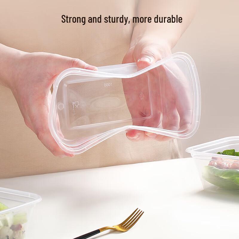 Disposable Rectangular Plastic Food Container Set