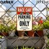 Vintage Race Car Parking Only Metal Tin Sign 12x8 Inch Man Cave Garage Bar Wall Decor Gift