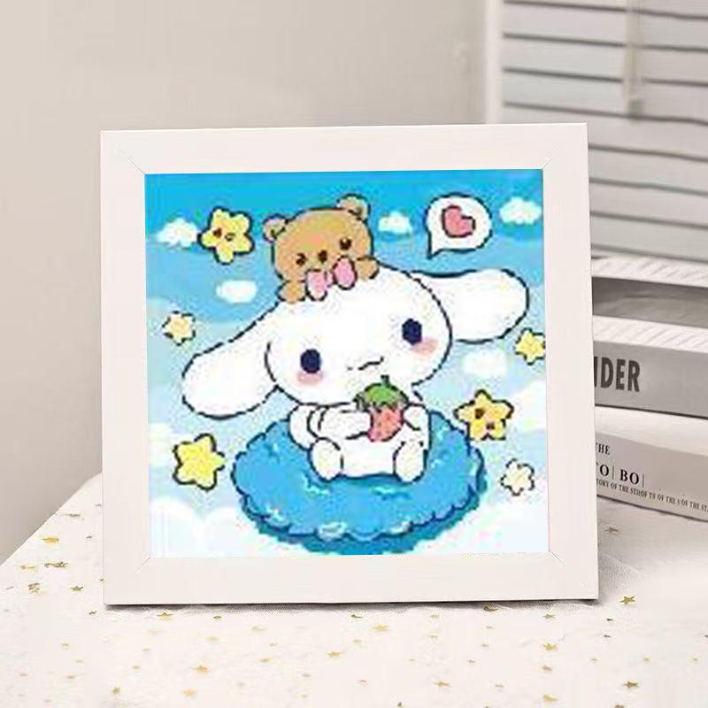 High-End Diamond Painting Diy Van Gogh Starry Sky Cat Creative Handmade Toy Table Decoration Diamond Painting With Frame