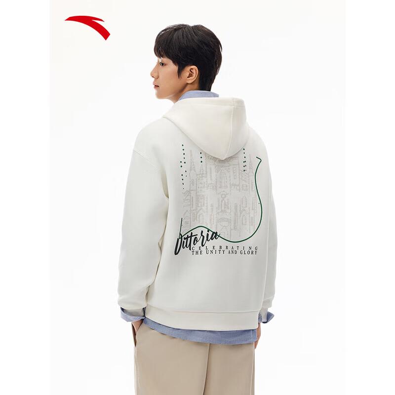 Anta Men's Stretch Kinetic Tech Retro Printed Pullover Hoodie
