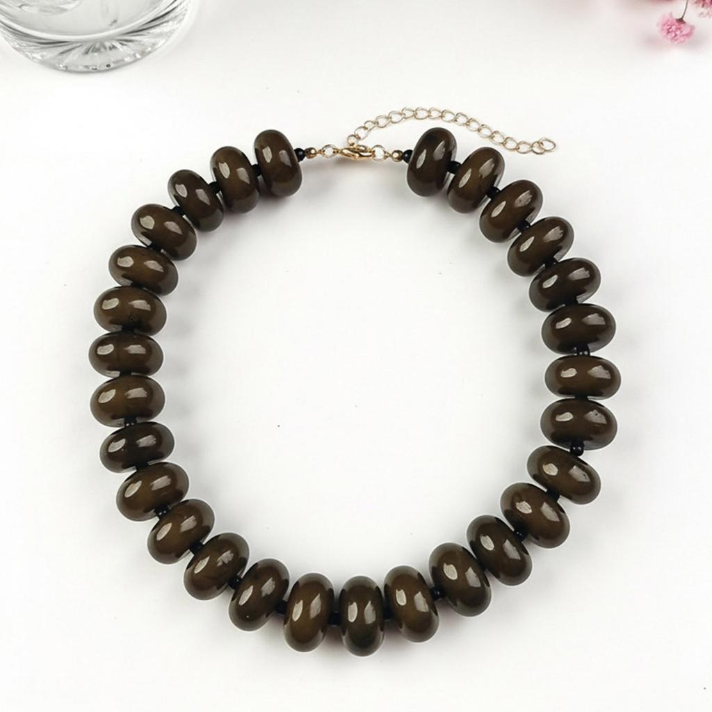 1 Stück Bohème Mode Lässig Dopamin Acryl Perlen Halskette Anhänger Klobiger Schmuck Geeignet für Frauen