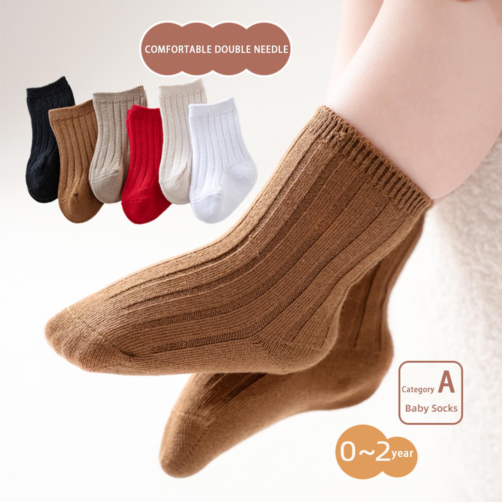 

Toddler Baby Girls Knit Warm Socks Casual Cute Cotton Socks Children Thickened Warm Socks Breathable Party Wedding Pography 1-2 Years