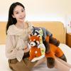 Simulation Raccoon Doll Fox Plush Toy Cute Red Panda Doll Zoo Throw Pillow Gift
