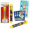 Pokemon pen set - 10-color ballpoint gift bundle. Pikachu plus cards binder. Childrens stationery.