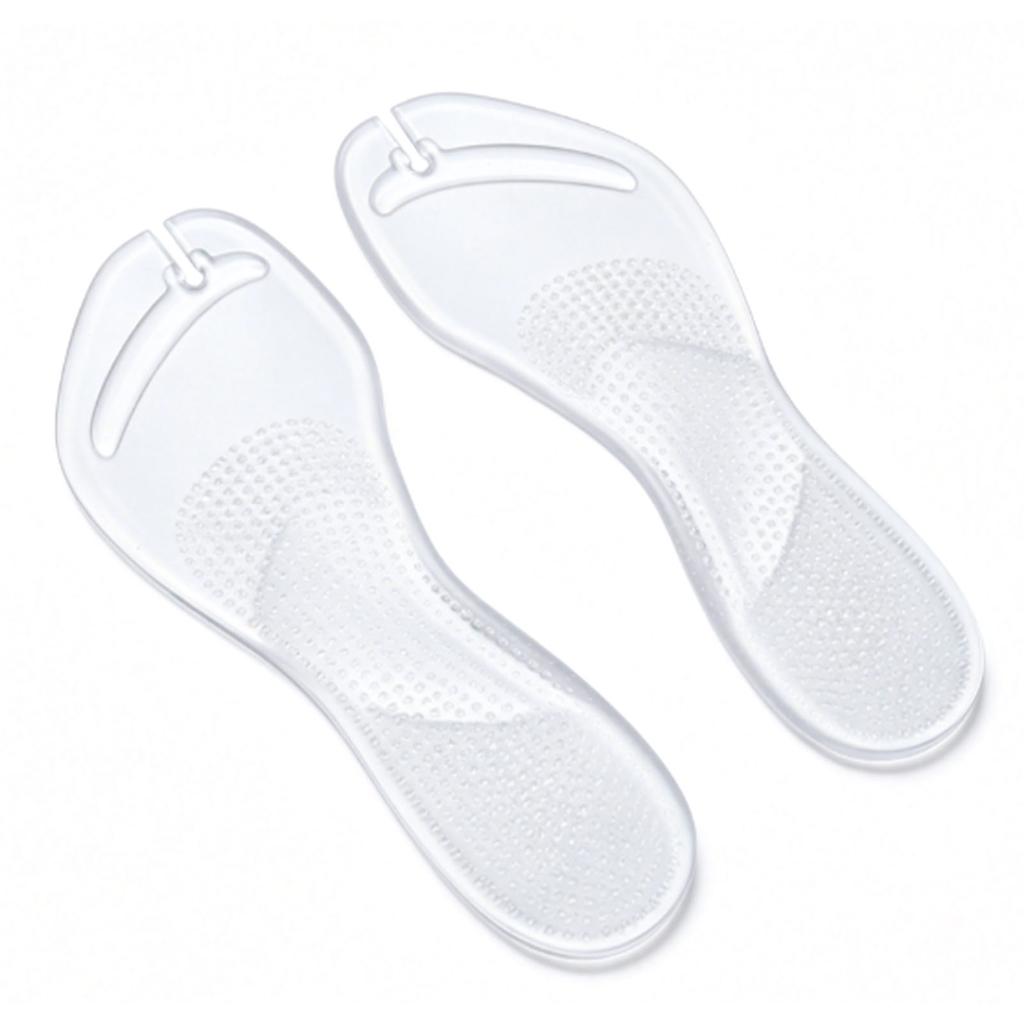 4pcs Flip Flop Insoles Self Adhesive Arch Support Cushion Insert for Thong Sandals Slippers Insoles Transparent