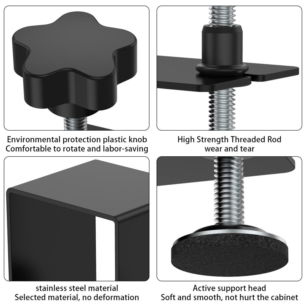 4Pcs Woodworking Jig Drawer Clamps Steel Drawer Front Installation Clamps Drawer Panel Clips Tools Home Furniture Accessories
