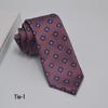 Men's 8cm Jacquard Polyester Tie - Business Formal and Casual High-Class Style
