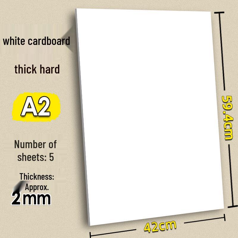 Handmade Children’s Cards: Thick White Cardstock with 4 Gray Colored Cards and Kraft Backing