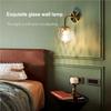 Wall Light Golden Glass Ball Lamp Clear Metal Base Fixtures Home Decoration Bedroom Kitchen Corridor Dining Room Accessories