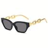Occhiali da Sole Moda Cat Eye Per Donne Uomini Lente a Specchio Catena Ciondolo Occhiali Per Festa Estiva in Spiaggia
