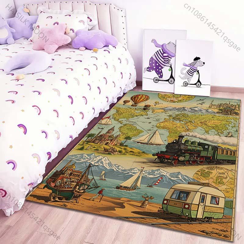 Interesting Nature Exploration Carpet for Living Room Bedroom Bathroom Mat Creative Doormat Sofa Home Decor Luxury Gifts