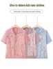 Ice Silk Short-Sleeve T-Shirt: Stylish, Loose Plus Size for Middle-Aged & Elderly Women