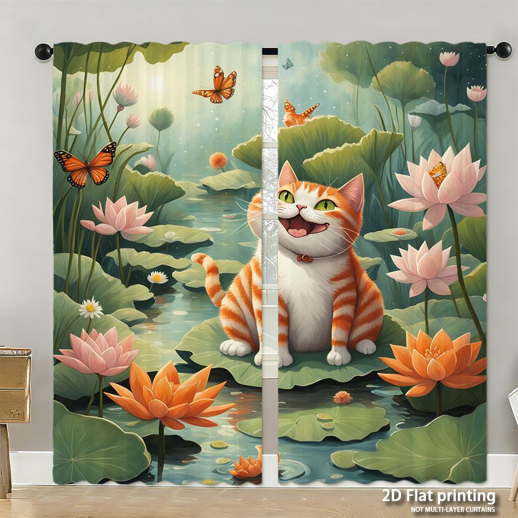 Piece Set High Definition Digital Printed Curtainshalloween Pumpkin Colorful Night Fallen Leaves Dark Backgroundhome Decora Curtain Polyester