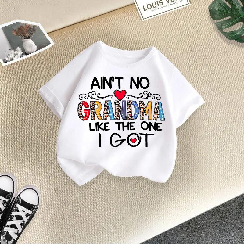 Dívčí tričko top 2-13 let volný střih ležérní kulatý výstřih krátký rukáv chlapecké tričko módní potisk krátký rukáv