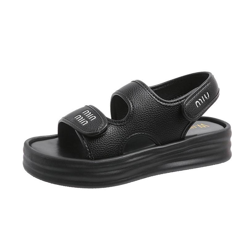 Woman Flat Slippers 2025 Summer Comfortable Anti Slip Fashion Slippers Platform Outdoor Peep Toe Beach Shoes Sandálias Planas