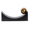 Geometric Arc and Spherical Ornaments Black Base Alloy Gold Spherical Decoration Accessories Modern Art Aesthetic Decoration