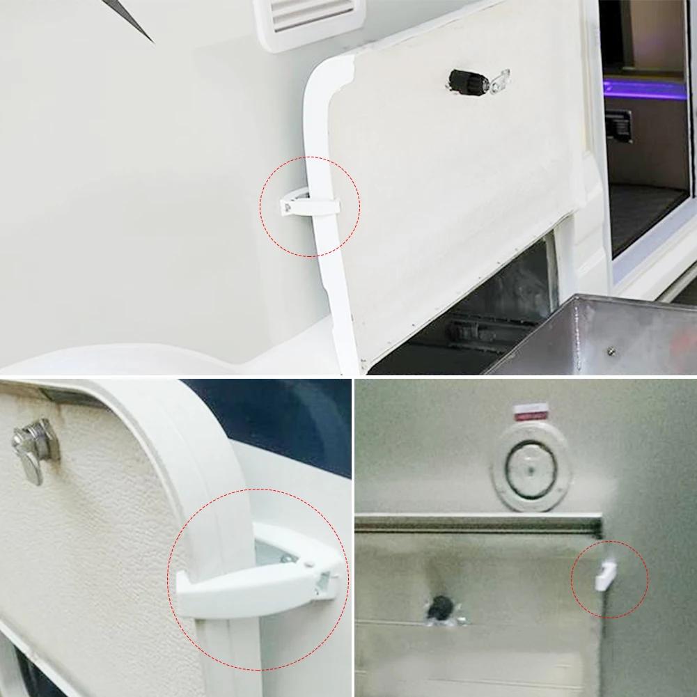 Car Door Catch Holder Latch for Motorhome Caravan Truck Van Travel Baggage Rv Accessories Camper Trailer White ABS Auto Styling