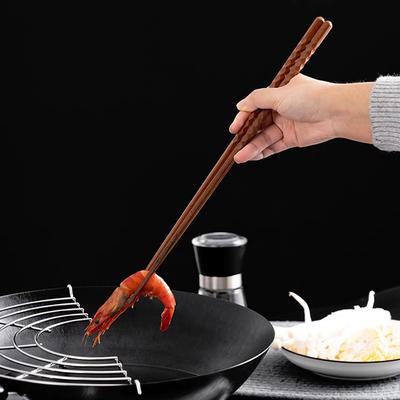 4 Paar Extra Lange Holzstäbchen 33cm Koch-Brat-Stäbchen Küche Restaurant Wiederverwendbare Essstäbchen Für Hot Pot Nudeln
