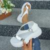Sandal Women's 2024 Summer New Thick Sole Sports Roman Sandals Outdoor Casual Ladies Shoes White Flip Flops Sandalias Femininas