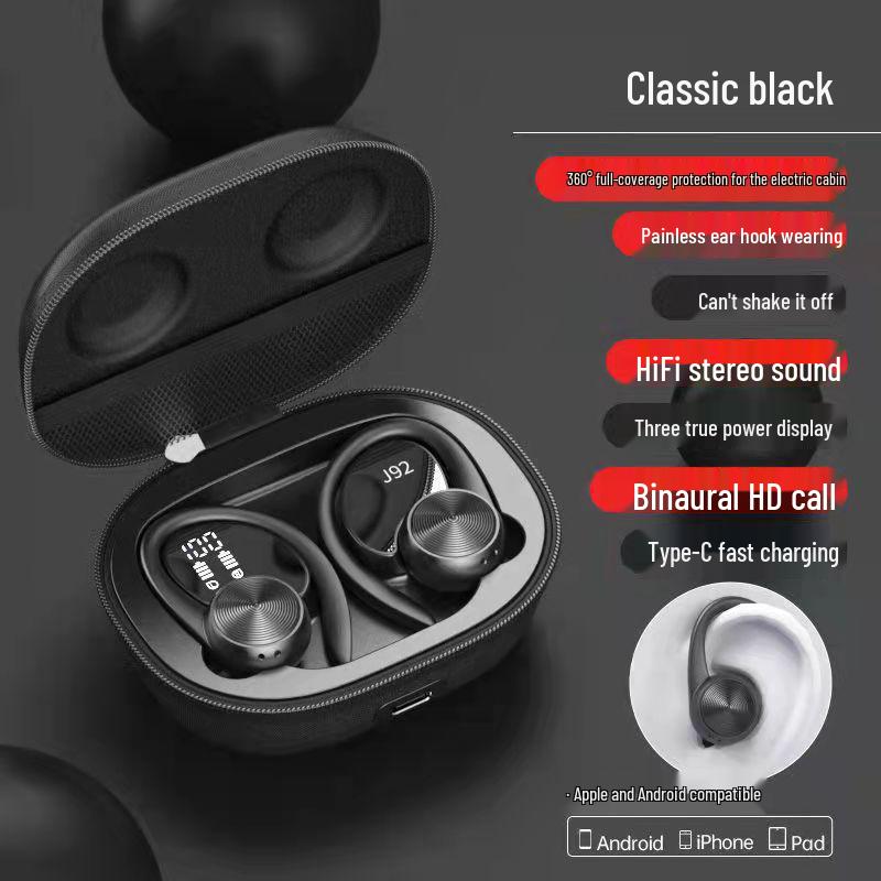 Wireless TWS Bluetooth Sports Ear-Hook Waterproof Headset