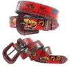 Bohemian Graffiti Rhinestone Leather Belt - Casual & Versatile European-American Style