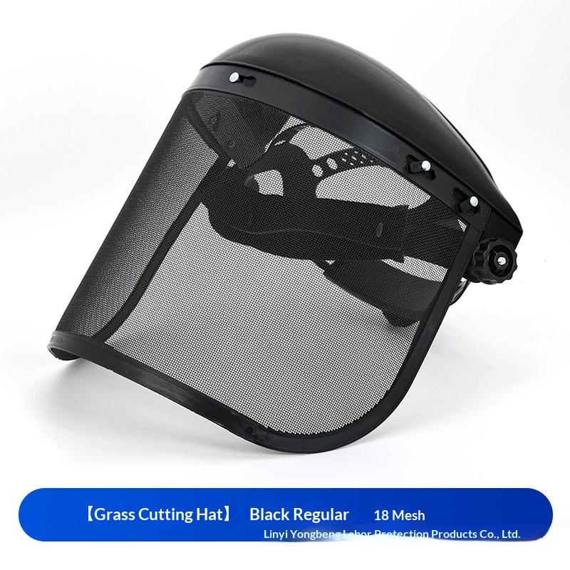 Garden Grass Trimmer Weed Wacker Safety Helmet Hat With Full Face Mesh Mask For Logging Brush Cutter Forestry Protection