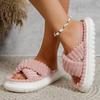 Slippers Women, Four Seasons Indoor Home Shoes, Soft Bottom Home Outside Slippers, Thick-soled Slippers, Cotton Slippers