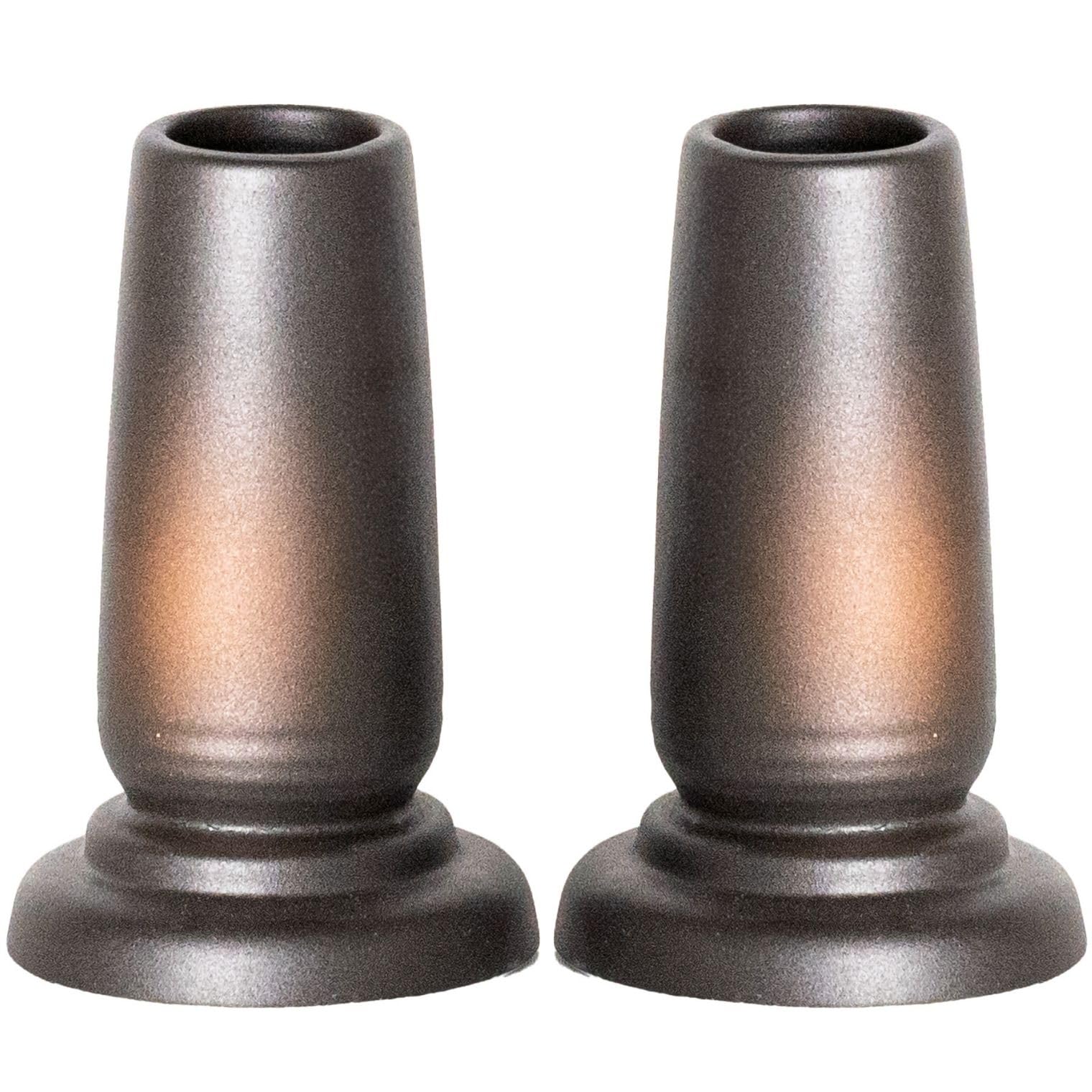 

Ceramic Arte Bizen-Blown Buddhist Altar Accessories [Set of 2 Flower Vases: Approx. 6cm Diameter x 9.5cm Height] Made in Japan, Small Ceramic
