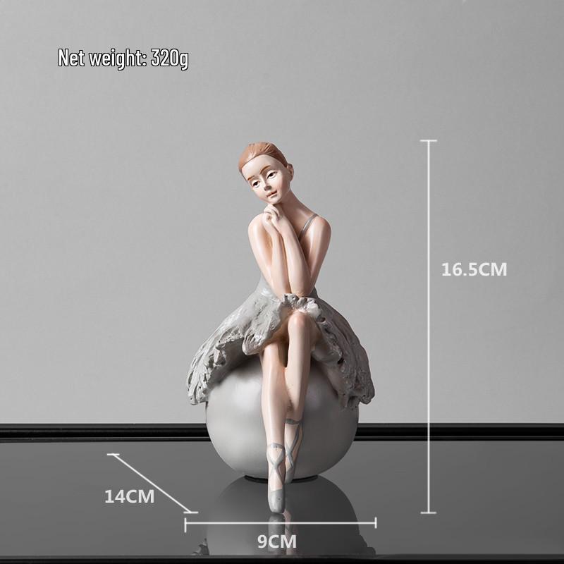 Nordic Ballet Girl Ornament - Creative Dancer Model for Princess Room Decor
