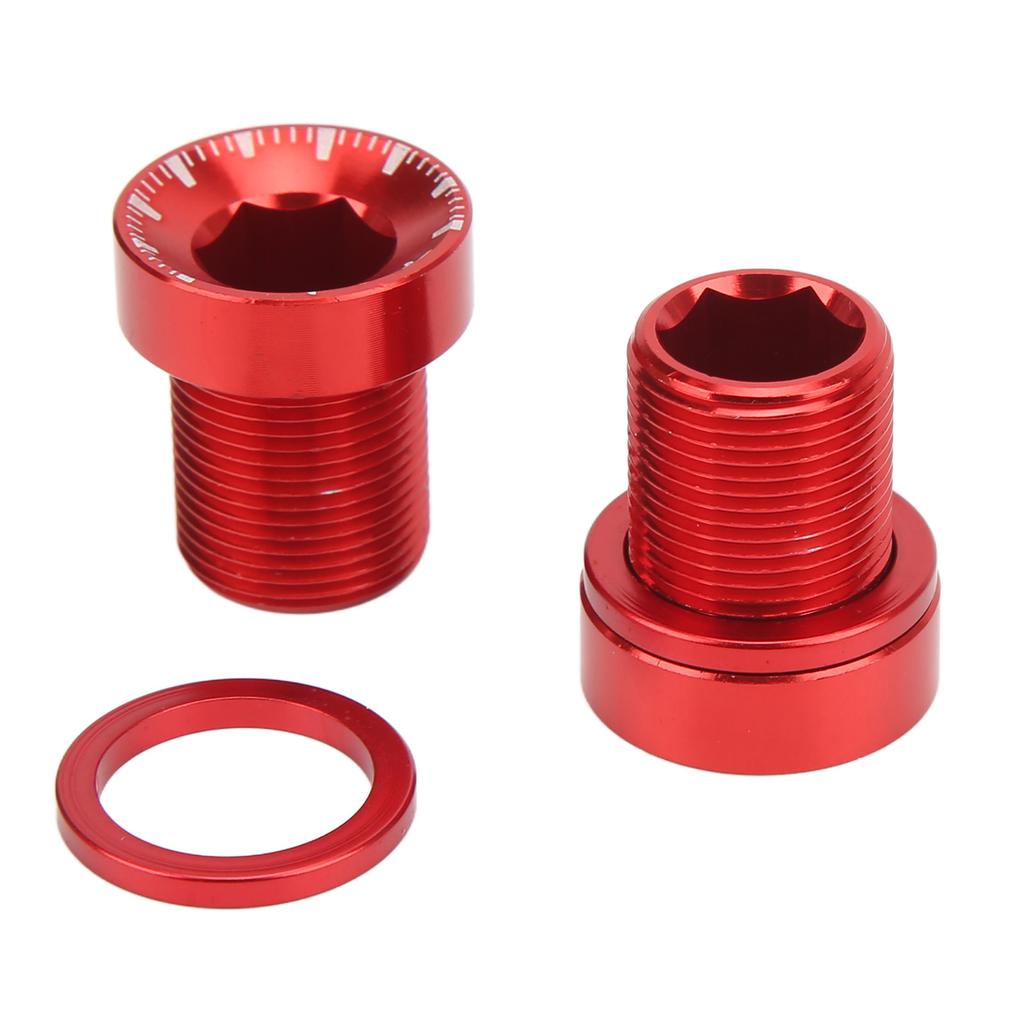 2Pcs Bike Crank Screw Spline Centre Shaft Aluminium Alloy High Strength Anticorrosion Sturdy   Bike Crank Cover