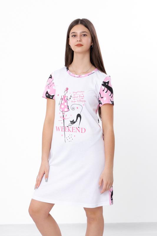 

Дівоча нічна сорочка – М’яка та дихаюча тканина для затишного сну, Будь-який сезон, 6019-002-33-1 HC 134 бейкер miller рожевий колір