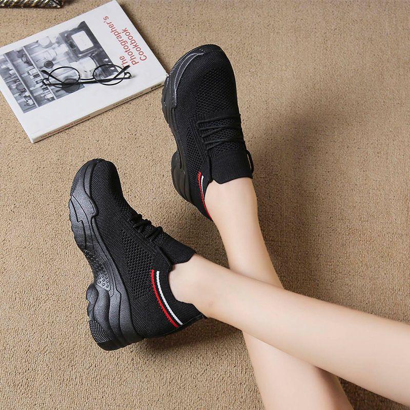 Fashion Woman Footwear Lace Up High on Platform Mesh Breathable Shoes for Women Whit Light Designer Luxury Trends 2025 39 New Arrival In