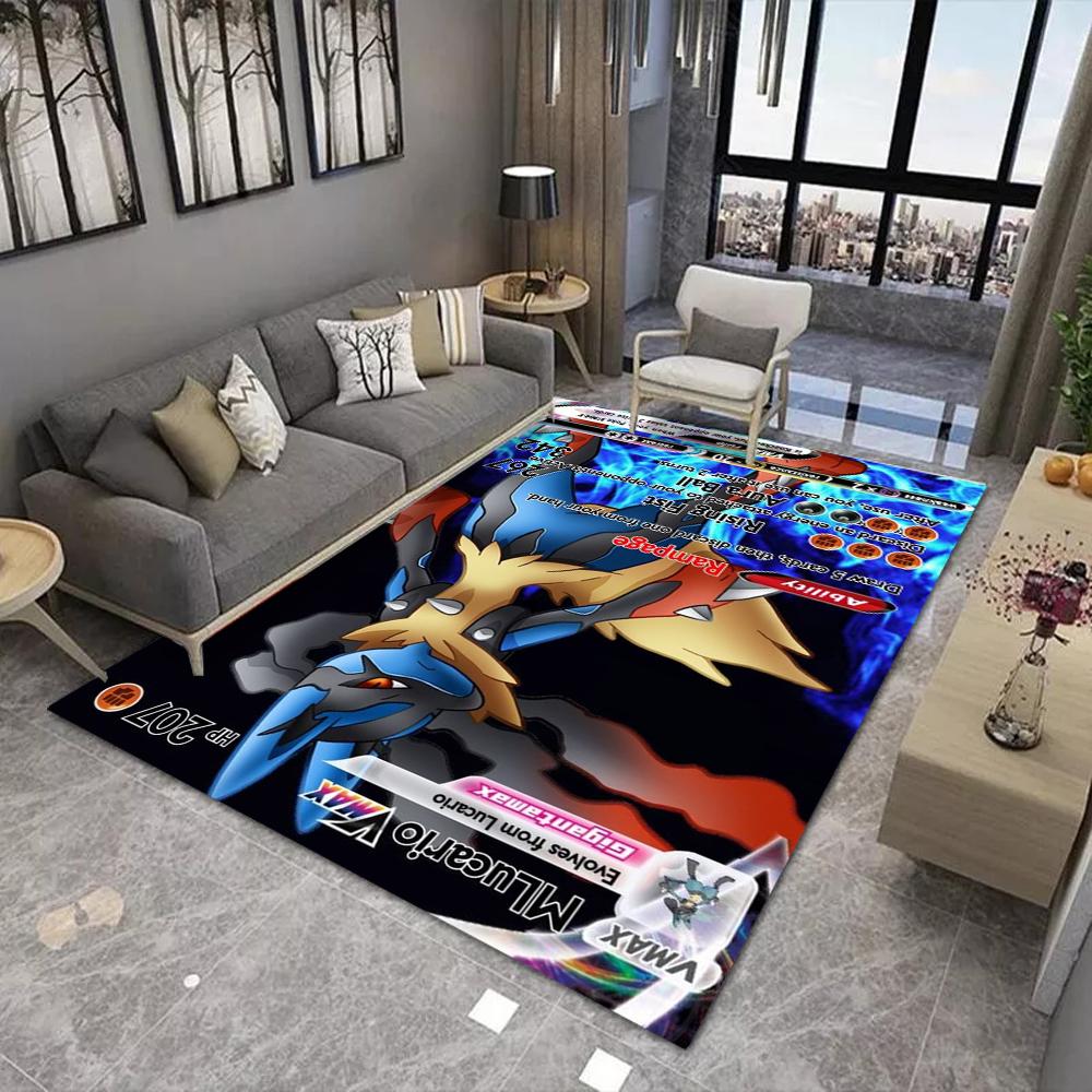 Anime Card Themed Carpet for Living Room Bedroom Kid's Room NonSlip Playmat Balcony Lounge Sofa Rug Gift Idel
