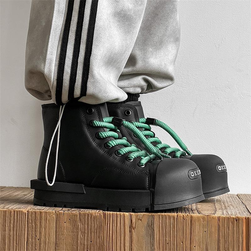 3630 Original Mickey big head shoes men's platform heightening autumn and winter niche board shoes Guochao street versatile high-top shoes