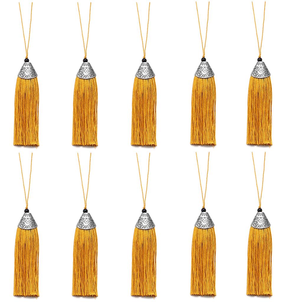 10pcs 9cm Polyester Silk Tassel Hanging Rope Tassel Decoration Crafts DIY Jewelry Home Decoration Sewing Curtain Accessories