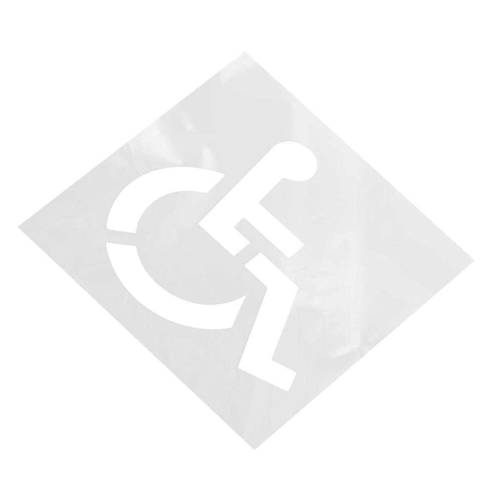 Parking Symbol Stencil Reusable Silicone Parking Lot Symbol Template for Garage Parking Pavement Painting