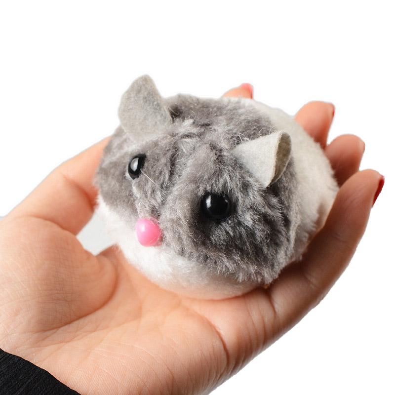 Interactive Pull Ring Mechanical Mouse Plush Toy For Cats Funny Shaking Simulation Kitten Teaser Pet Supplies Gift