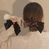 Elegant Velvet Bow Hair Tie for Women - Large Intestine Rubber Band Hair Accessories for Autumn and Winter