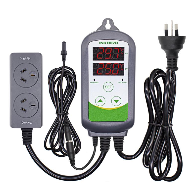 Inkbird Heating&Cooling Temperature Controller ITC-308S Thermostat Regulator Dual Relays With Waterproof Aquarium Probe Hot Sale