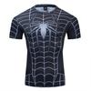 T-shirt de Compression Imprimé Spider-Man 3D Homme Marvel Manches Longues Séchage Rapide Hauts de Sport 2022