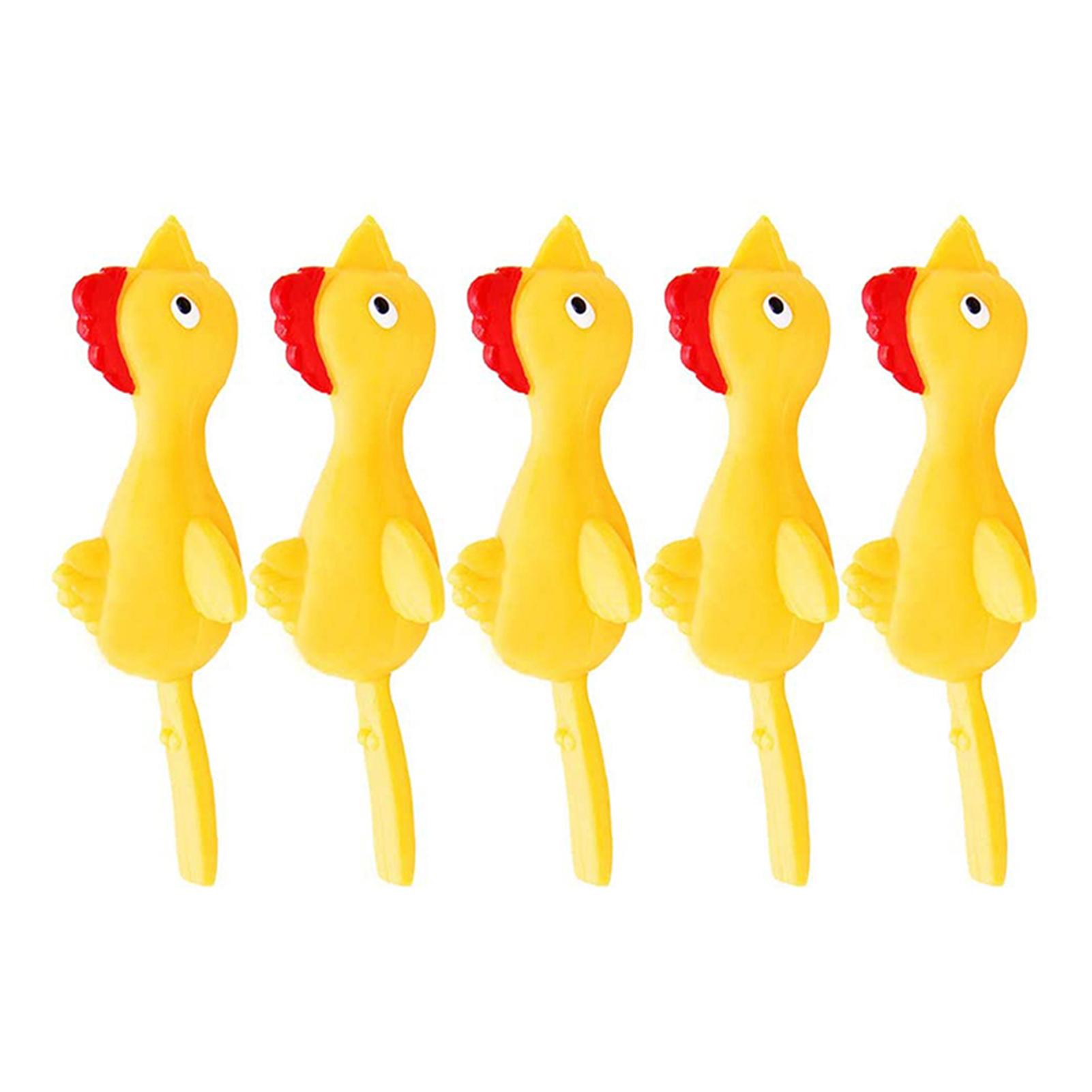 

Finger Catapulted Creative Flying Chicken Toys Cute Decompression Toy Novelty Gifts For Children As Shown