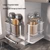 YouShu Wall-Mounted Stainless Steel Double Chopstick & Spoon Holder