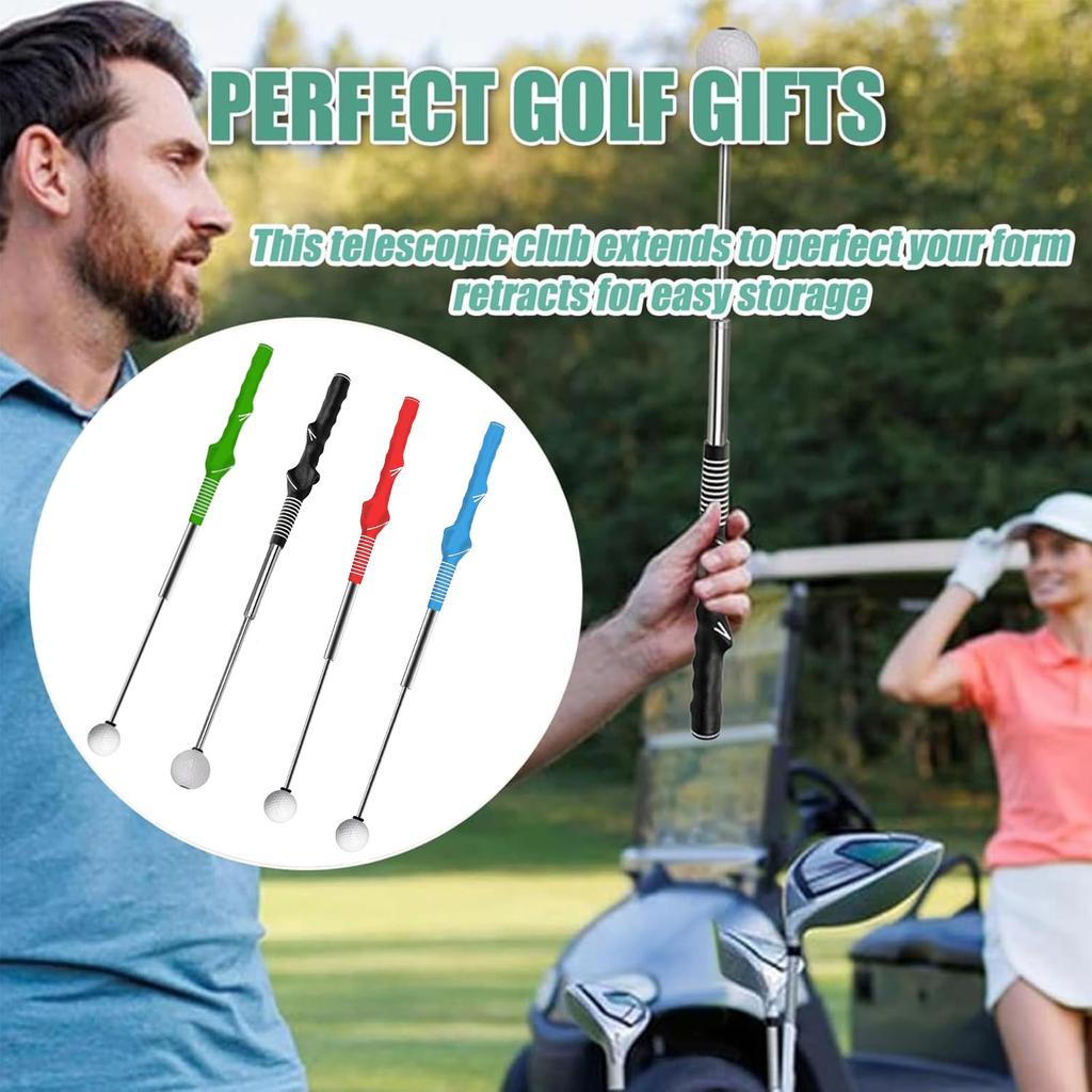Retractable Clubs, Retractable Golf Swing Training Aids With Click , Retractable Golf Swing Training Aids For Right- And Left-handed Golfers