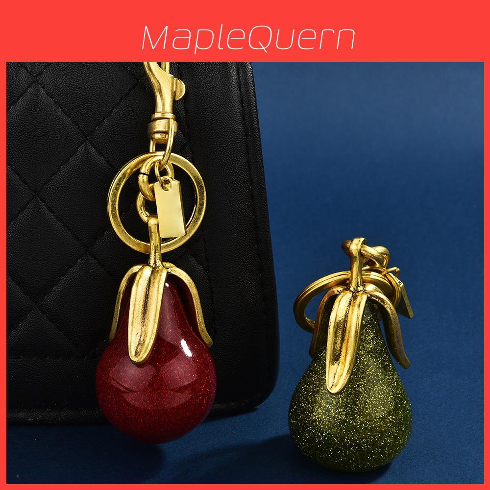 Cstyle Fruit Bag Charm With Electroplated Plastic Resin For Womens Handbags