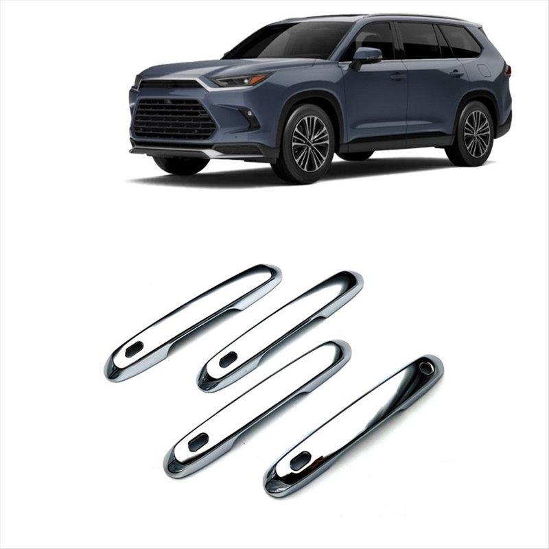 DT08 For Toyota Grand Highlander 2024 LHD Car Exterior Door Handle Cover Trim Accessories Silver